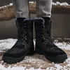 Big Size 38 48 Mens Snow Boots High Tube Winter Outdoor Warm pluche casual schoenen voor mannen Laceup Antiskid Boots Retro6059091