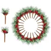 Mini aghi di pino Accessori per l'albero di Natale Confezione regalo Decorazione Piante artificiali Ornamenti per decorazioni natalizie RRD6822