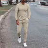 Hot Sales Fall 2021 Gym Sportkleding Tweedelige Custom Jogger Pant Sets Fashion Mens Tracksuit H1120