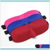 Máscaras Cuidado de la visión Salud Beautytravel Máscara de ojos 3D Dormir Sombra acolchada suave Er Rest Relax Slee Blindfold 5 Color St272 Drop Delivery 2021 Tr