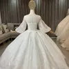 Vestidos de casamento de imagem real vintage com longa manga apliqueira raça vintage ball vestido vestido de noiva feito sob encomenda vestidos de novia