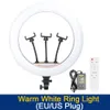 Éclairage 18 pouces Photo Studio LED Anneau Lumière Photographie Lampe Ensemble EU US Plug RGBW Ringlight Avec 3 Support de Téléphone Télécommande (Pas de Trépied)