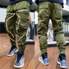 Дизайнерские мужские брюки с панелью с рисунком свободные шнурки спортивные брюки повседневные грузовые брюки.