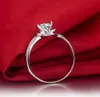 Bijoux de beauté Forever Love 05Ct diamant de fiançailles pour femmes solide platine 950 bague en or blanc 1893471