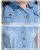 Children Kids Denim Cowboy Dress For Teens Girls Summer Dress Vestidos Clothes 4 5 6 7 8 9 10 11 12 14 Years Old New 2021 Q0716