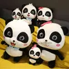 Plush Toys Animal Baby Kawai Plushie Birthday Gift Soft Funny Peluch Dolls Panda Pillows For Sofa Household Flik Blue Smiley 220210