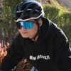 Kapvoe 2021 Ny Polariserad Cyclist Sport Glasögon Unga Män Kvinnor Cykling Glasögon UV400 Glasögon 3 Linser Gafas Solglasögon
