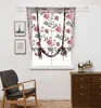 Blinds Floral Printed Sheer Panel Tulle Window Treatment Door Curtains Home Decor Short 60*120cm/80*120cm Curtain & Drapes