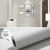 Papel tapiz autoadhesivo impermeable de PVC de 3 ~ 10M, papel tapiz en relieve de seda y lino para sala de estar, dormitorio, decoración del hogar, papel tapiz 210722