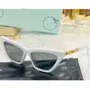 Мужские женские очки от солнцезащитных очков OWRI021F мода классический кошачий кадр мужчин женщин досуг покупок праздник солнцезащитные очки черные / синие линзы анти-UV400S дизайнерское высшее качество