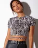 Kvinnors Fashion Printing Slim T Shirts Kortärmad Baklösa Drawstring Lace-Up Bandage Crop Tops Sommar Basic Tee