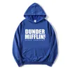 Mäns Tröjor 2021 Office Sweatshirt / Woemn Fleece Dunder Mifflin Paper Inc Hoodie Unisex Crewneck Kvinna Hooded