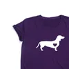 Dachshund Dog Print Print Женская футболка Tee Mom Life Streetwear Tumblr Женские причинные графические тройники Harajuku Tops Эстетики CamiSetas