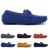 2021 Marka olmayan Erkekler Koşu Ayakkabıları Siyah Beyaz Gri Donanma Mavi Süet Erkek Moda Eğitmen Sneakers Açık Koşu Yürüyüş 40-45 Renk 261