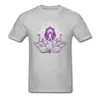Boys Tee Lotus Devout Men Grey Tshirts Cotton Fabric High Quality Tops Tee Shirt Cartoon Floral Design Casual Clothing Children8315696