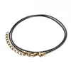 0.15*45cm Black Brown Color Handmade Rope Gold Plated Chains Fashion Accessories Jewelry For Pendant Necklaces