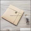 Favor Event Festive Supplies Home & Gardenwholesale- 50Pcs 13X13Cm Disc Sleeve 250Gsm Kraft Dvd Paper Bag Er Cd Packaging Envelopes Pack Wed