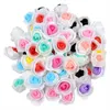 Dubbelfärg Mini Pe Skum Rose Head Artificial Rose Handgjorda DIY Wedding Home Dekoration Holiday Party Supplies Accessorie Y0630