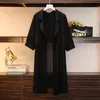 Women's Jackets 2022 Autumn Clothes Plus Size Sister Fashion Slimming Mid-Length Cardigan Trench Coat Women