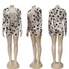 Dames Vinatge Chain Gedrukt Blazer Top en Shorts Set Elegant Office Dames Suits Women Workwear Y0702