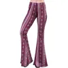 Kvinnor Bell bottoms mode sexig hög midja flare byxor casual leggings sommar svarta sweatpants byxor pantalon femme 210915