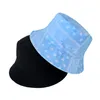 Cappelli da pescatore con stampa a tesa larga a doppia faccia vintage moda reversibile Femme Cappellini hip-hop da uomo Cappello da pescatore