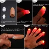 Outdoor Games Magic Thumb Tip Trick LED Finger Light Rubber Vanish Appearing Fingers Trick Props Kids Magician Prank Amazing Glow Toy Tool for Perform