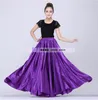 Skirts Big Hem (360 540 720 )Women Satin Silk Long Pleated Skirt High Waist Womens Vintage Solid Faldas Mujer Saias