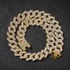 2cm Hip Hop Gold Color Iced Out Crystal Miami Cuban Chain Gold silver color Necklace & Bracelet Set HOT SELLING THE HIP HOP KING X0707