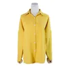 Katı Chic Şifon Bluz Kadınlar Çok Renkli Rahat Yaka Gevşek Uzun Kollu Zarif Rahat Artı Boyutu Beyaz Pembe Tops 9862 210528