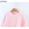 Fashion Women Twist Pullover Sweater Manga Longa O Pescoço Hem Assimétrica Soft Christmas Jumper Plus Size Tops 210514