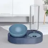 Pet Bowl Double Cat Bowl Dog med upphöjd Stativ Tillbehör Vatten för mat s Matare Produkter 210615