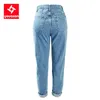 1886 youaxon katoen vintage hoge taille mama jeans vrouwen blauw zwart denim broek vriendje Jean femme voor vrouwen 210922