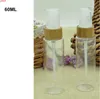 60ML Clear PET Plastic Cosmetic Toner Spray Bottle, Portable Travel Bamboo Lotion/Emulsion Pump Container,Cosmetic Containershigh qty