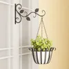 Style européen tenture murale Pot de fleur Support Support crochet fer cintre plantes titulaire balcon décoration de la maison 210922