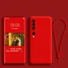 Xiaomi Redmi Note 9 Pro 8 Pro 8T MI 10T PRO 11の液体シリコン電話ケース注10Lite Poco X 3 NFCソフトストラップカバー