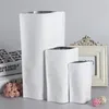 500 Pz / lotto Stand Up White Kraft Paper Foglio di alluminio Borsa Zipper Doy Pack Packaging Pouch Food Tea Snack Sacchetti richiudibili all'ingrosso