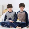 Coral Fleece Dzieci Pijamas Homewear Chłopcy Dziewczęta Zimowe Dzieci Piżamy Ciepłe Flanel Wothwear Loungewear Teens Odzież 211130