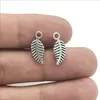 Lot 300 pcs Mini Feuilles Tibétain Argent Charmes Pendentifs pour la fabrication de bijoux Boucle D'oreille Collier Bracelet Porte-clés accessoires 15*6mm DH0766