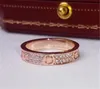 Роскошные дизайнерские ювелирные украшения женские и мужские модельер кольца Classic Diamond Love Ring Golden Silver Color181d