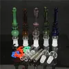 Verre Nectar Kit narguilé 14mm Quartz Domeless Titane Pointe Paille Dab Bong Accessoires Rigs Conduites D'eau