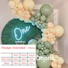 Décoration de fête vert Blush ballon guirlande arc ensemble enfants bébé un anniversaire Jungle baptême ballons Air mariage douche nuptiale