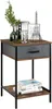 Sundstand 2-poziomowy stół końcowy z 1 szufladą z tkaniny nowoczesny meble do sypialni Dresser Organizer i otwarte biurko