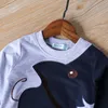 Autumn Sweatshirt For Children Cartoon Long Sleeve Stitching Shirt Boys 210528