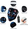 مختلط كوناسك هالوين ألوان LED LED Mask Party Masque Masquerade أقنعة Neon Maske Light Glow في الرعب المظلم متوهج Facecover Rade S E