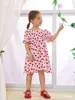 Toddler Girls Allover Heart Bow Back Smock Dress SHE