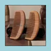 Hårborstar Care Styling Tools Produkter Antistatiska Detangling Natural Green Sandalwood Comb MAS TROOST Drop Delivery 2021 2yghq