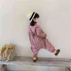 Flickor Jumpsuit Barnkläder Höst Småbarn Casual Floral Tooling Baby Barnkläder Japanes Koreansk stil 1-6 Y 211101
