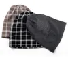 Fashion Lattice Design Beanies Women Men Hats Houndstooth Pattern Unisex Cotton Caps Casual Beanies Cap