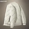 Abrigo de algodón Fleece Grueso Chaqueta cálida para hombre Otoño Invierno Parkas Chaqueta para hombre Abrigos casuales Tops Ropa exterior masculina Patrón de diamante 211206